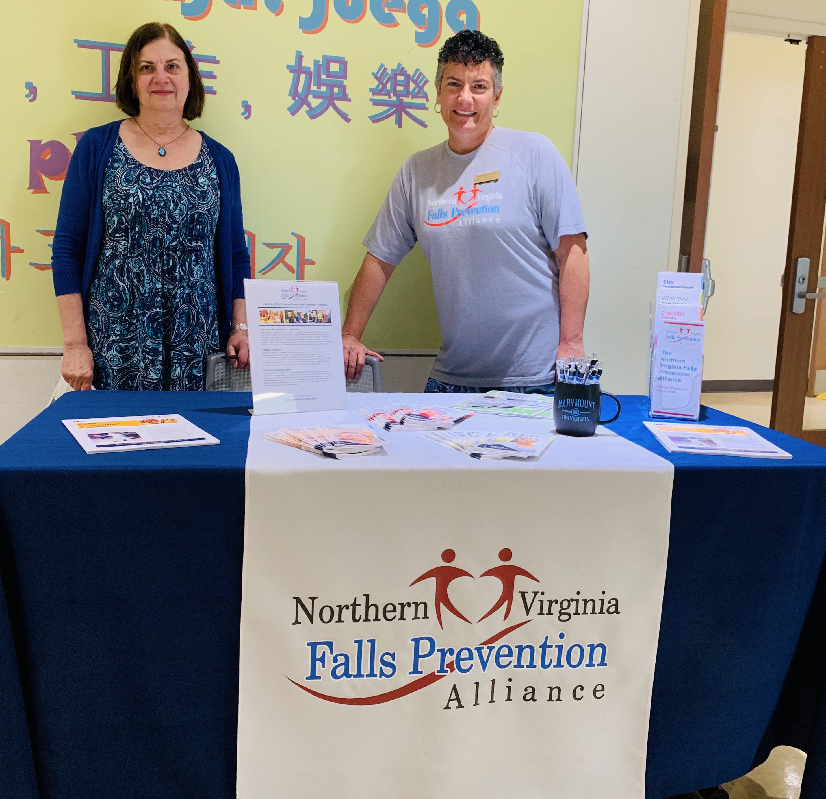 Northern Virginia Falls Prevention Alliance information table