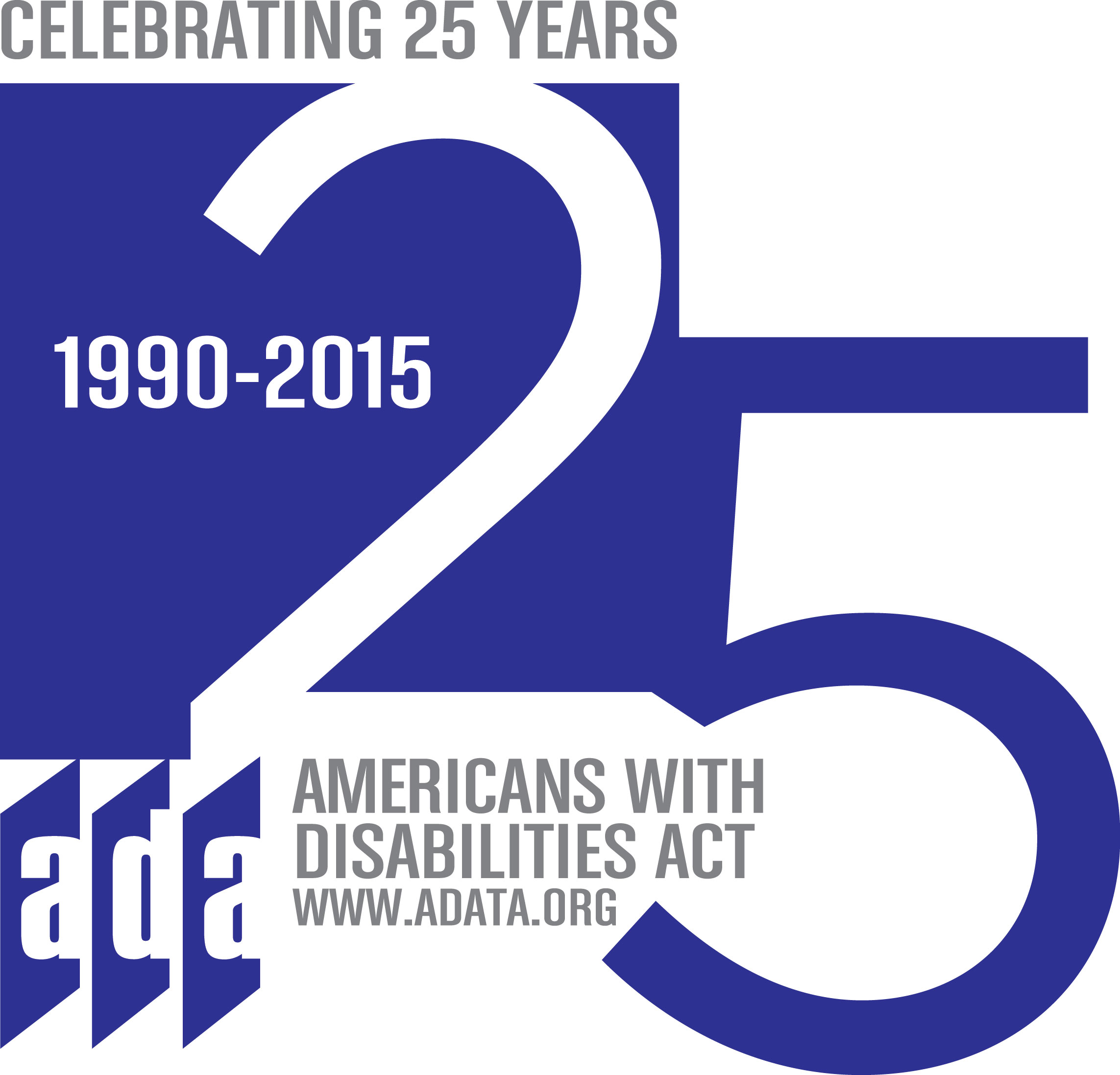 Logo for 25 years of the ADA