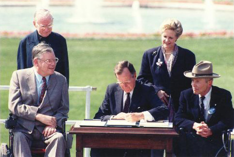 July 26, 1990 signing of the Americans with Disabilities Act (ADA)