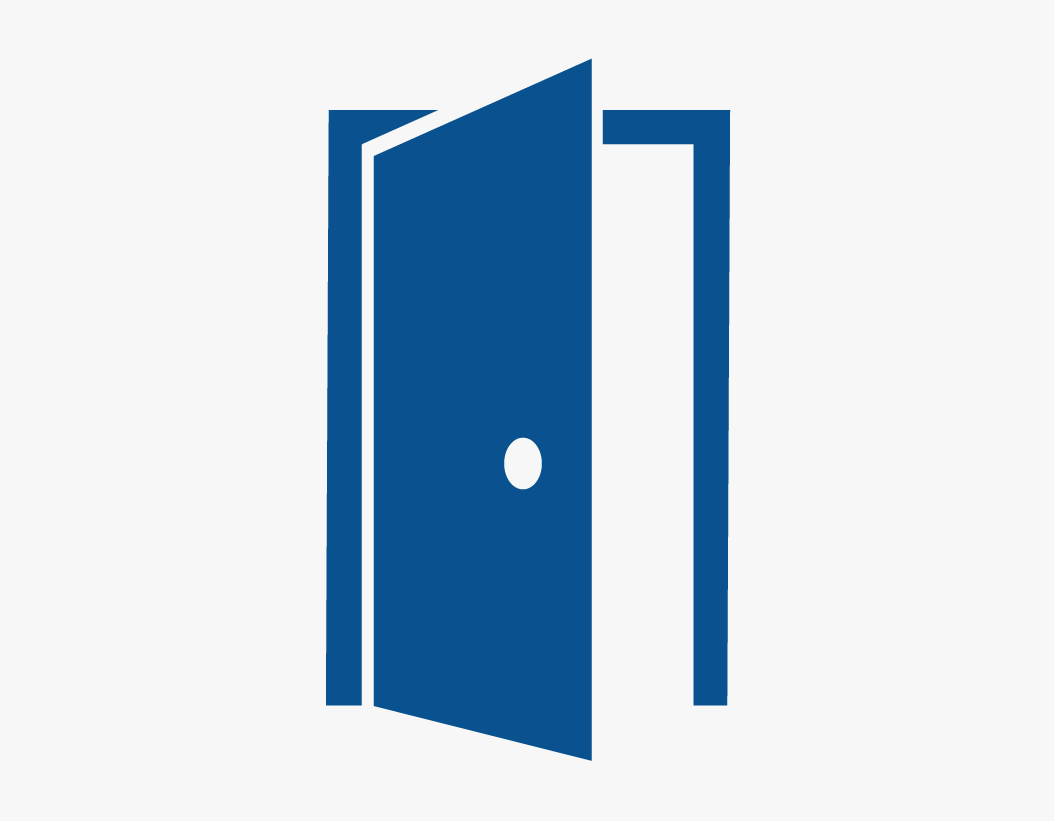 blue door