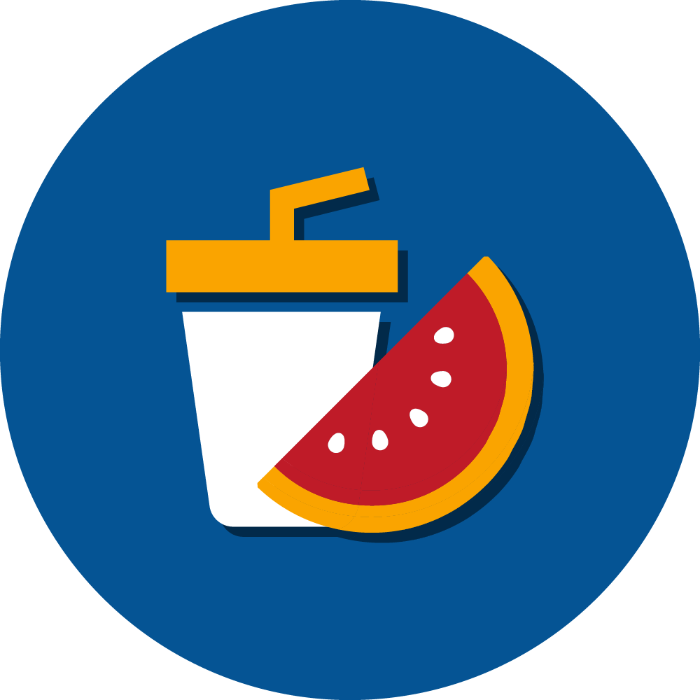 cup and watermelon slice icon