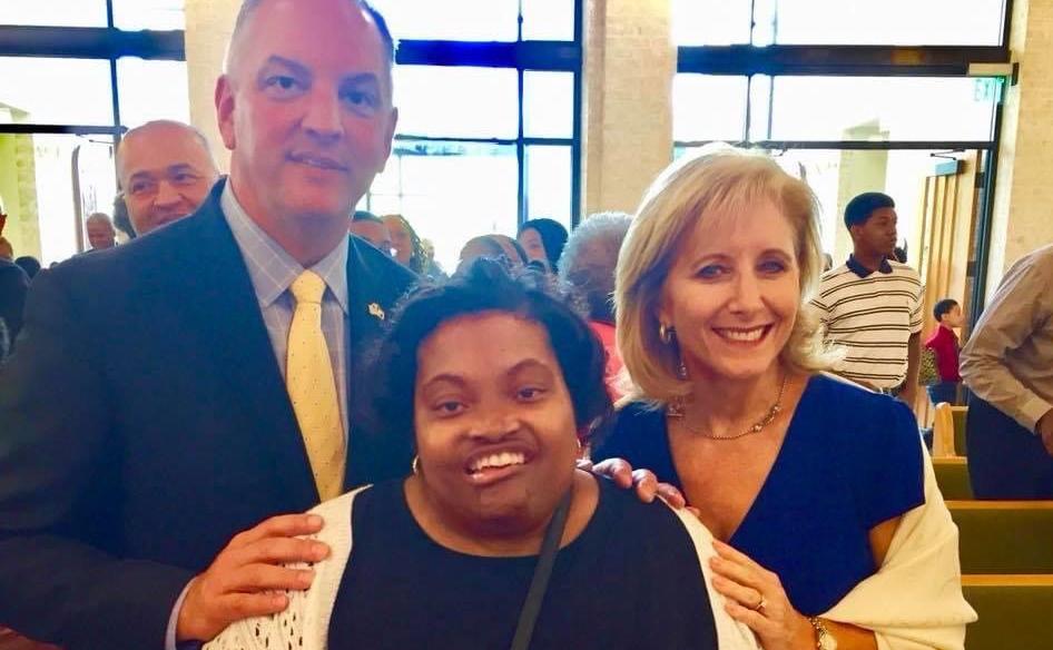 April Dunn with John Bel and Donna Edwards