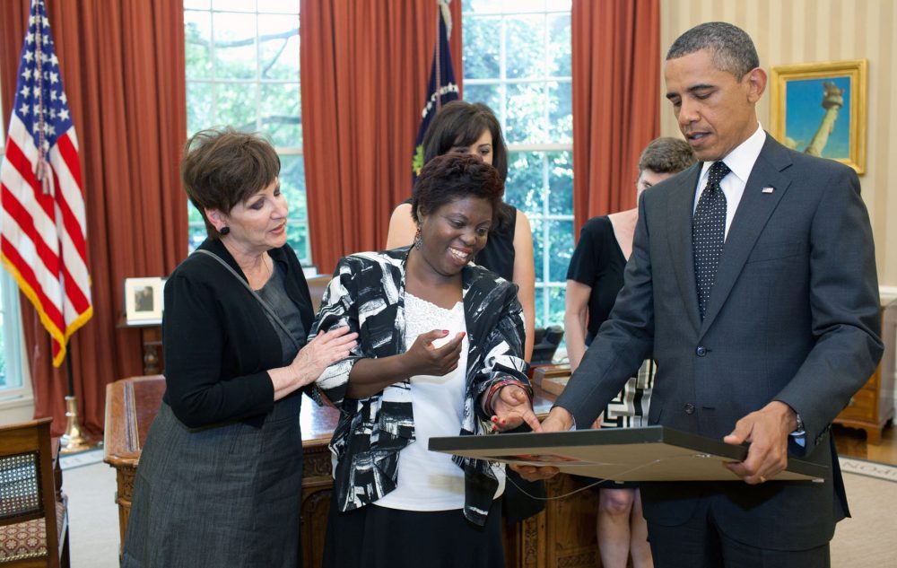 Lois Curtis and Pres. Barack Obama