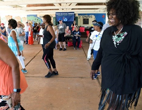 Participants dancing at Oklahoma County Senior Nutrition Program’s “Picnic in the Park”