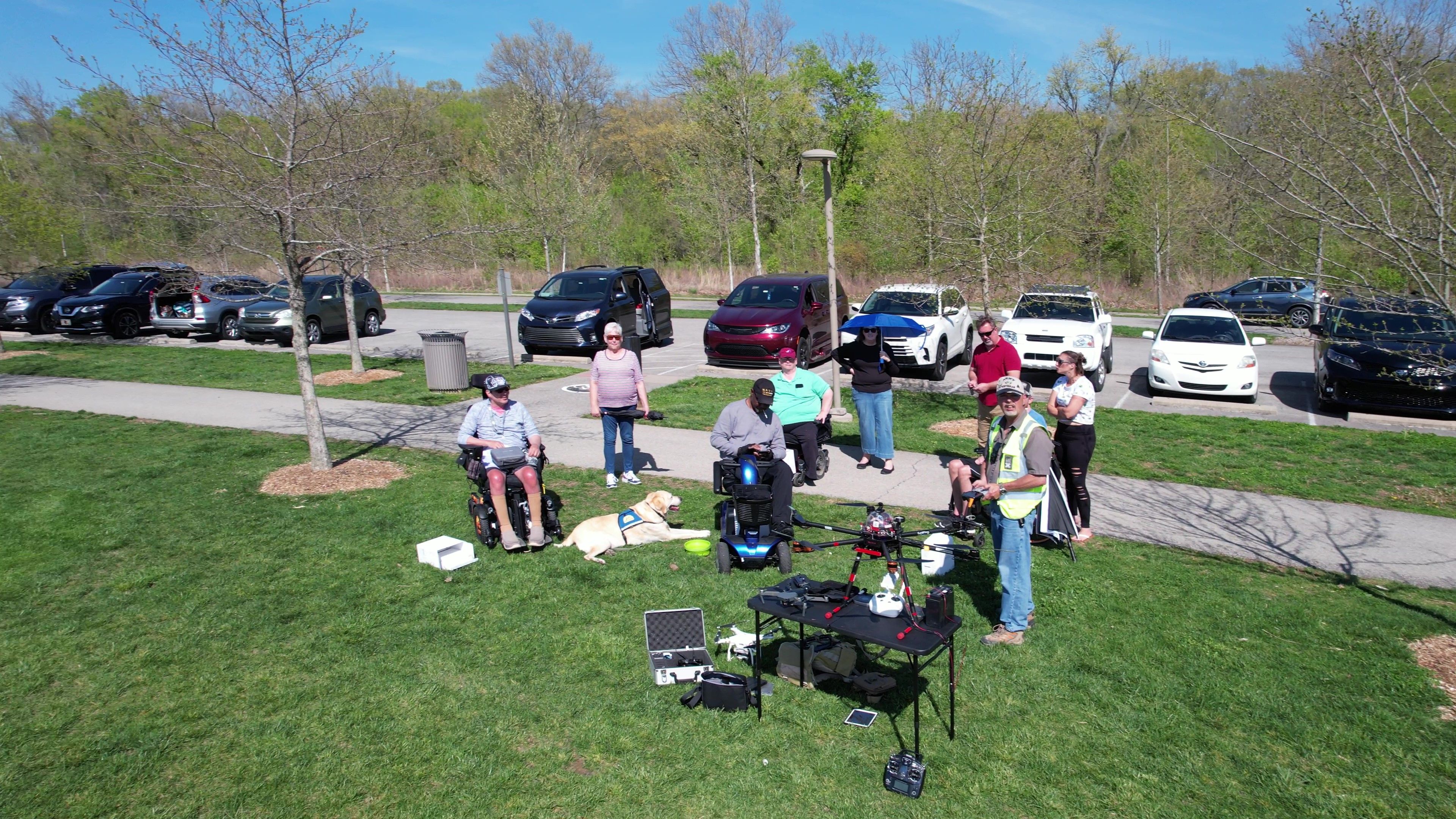 Group activity drone flight