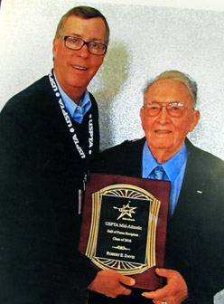 Robert with his tennis Hall of Fame award